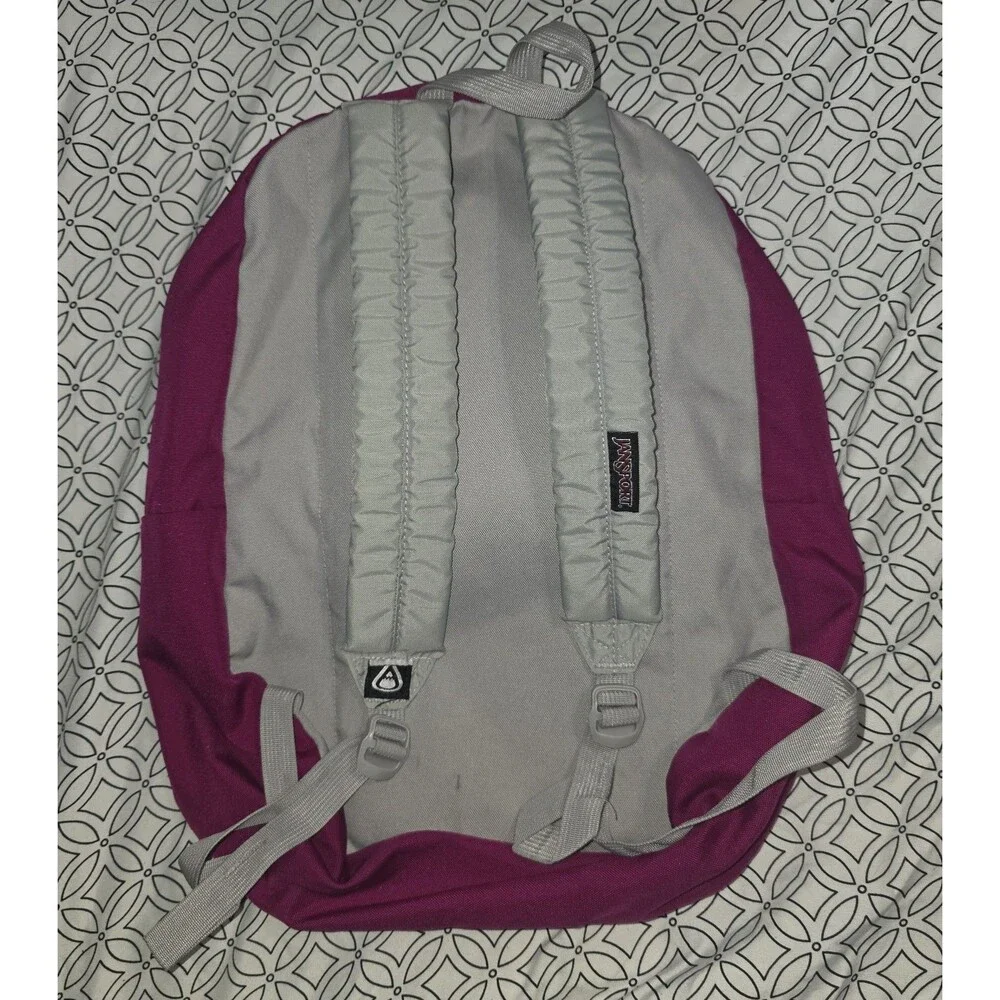 Burgundy maroon classic jansport full size backpack bookbag purse bag tote!